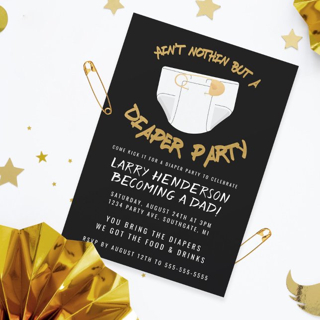 Invitation Rien d'autre qu'une fête de couche Hip Hop (Créateur téléchargé)