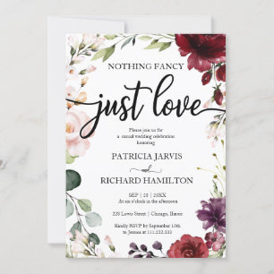 Invitation Rien de bien original pour l'amour Floral Mariage