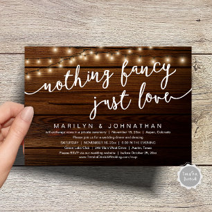 Invitation Rien De Chic, Juste Amour, Dîner Rustique Mariage