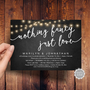 Invitation Rien De Chic, Juste Amour, Dîner Rustique Mariage