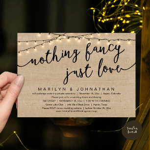Invitation Rien De Chic, Juste Amour, Dîner Rustique Mariage