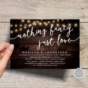 Invitation Rien De Chic, Juste Amour, Dîner Rustique Mariage