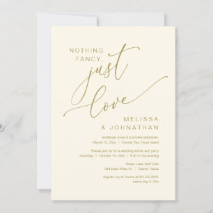 Invitation Rien De Chic, Juste Amour, Mariage Elopement