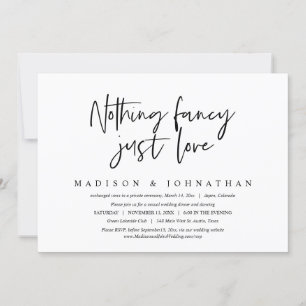 Invitation Rien De Chic, Juste Amour, Mariage Elopement