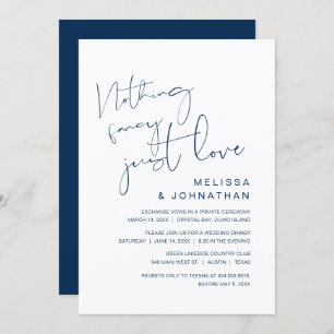 Invitation Rien De Chic, Juste Amour, Mariage Elopement