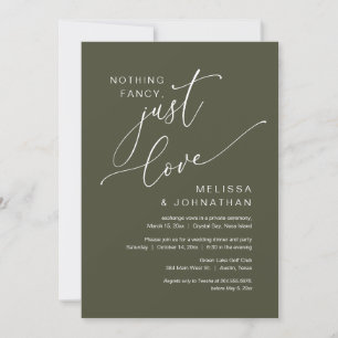 Invitation Rien De Chic, Juste Amour, Mariage Elopement