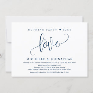 Invitation Rien De Chic, Juste Amour, Mariage Elopement