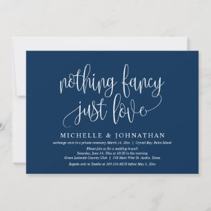 Invitation Rien De Chic, Juste Amour, Mariage Elopement