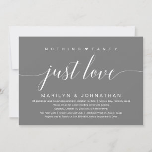 Invitation Rien De Chic, Juste Amour, Mariage Elopement Class