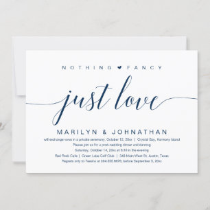 Invitation Rien De Chic, Juste Amour, Mariage Elopement Class