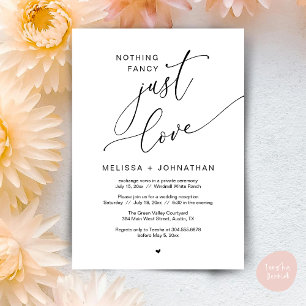 Invitation Rien De Chic, Juste Amour, Réception De Mariage