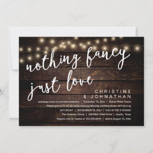 Invitation Rien De Chic, Juste Amour Rustique Dîner Mariage