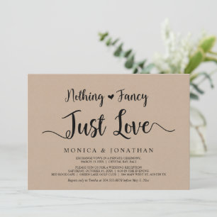 Invitation Rien De Chic, Juste De L'Amour, Brown Elopement Kr