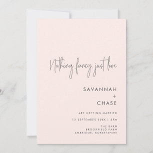 Invitation Rien De Fancy Just Love Blush Pink Mariage