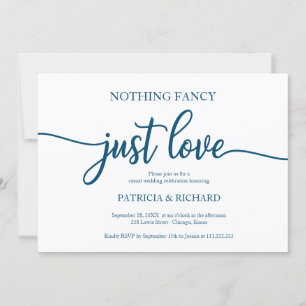 Invitation Rien De Fancy Just Love Décontracté Mariage Ocean