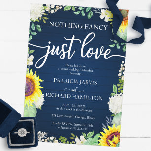 Invitation Rien De Fancy Just Love Décontracté Mariage Tourne