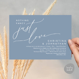Invitation Rien De Fancy Just Love Dîner Mariage