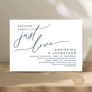 Invitation Rien De Fancy Just Love Dîner Mariage