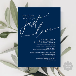 Invitation Rien De Fancy Just Love Dîner Mariage