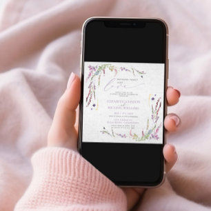 Invitation Rien De Fancy Just Love Floral Décontracté Mariage