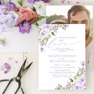 Invitation Rien De Fancy Just Love Lilac Lavender Photo