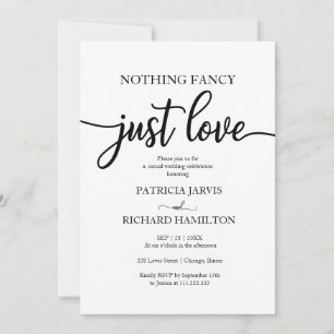 Invitation Rien De Fancy Just Love Mariage Blanc Retour