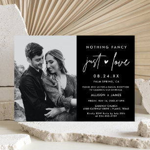 Invitation Rien De Fancy Just Love Modern Elopement Photo