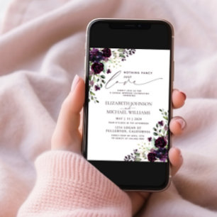 Invitation Rien De Fancy Just Love Purple Photo Mariage