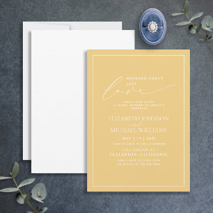 Invitation Rien De Fancy Just Love Sunflower Jaune Mariage