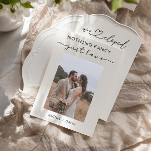 Invitation Rien De Fancy Just Love We Eloped Elopement Party