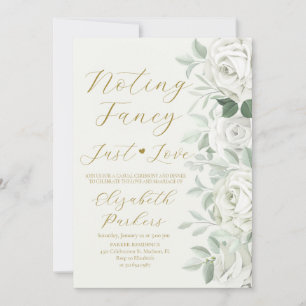 Invitation Rien De Fancy Just Love White Roses Elopement