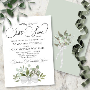 Invitation Rien De Fancy Juste Amour ! Mariage rustique Eucal