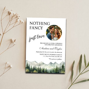 Invitation Rien de fantaisie Just Love Décontracté Mariage Ph