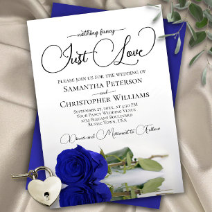 Invitation Rien de fantaisie Just Love Royal Blue Rose Mariag