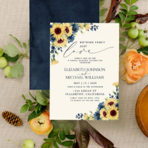 Invitation Rien de fantaisie Just Love Sunflower Blue Mariage
