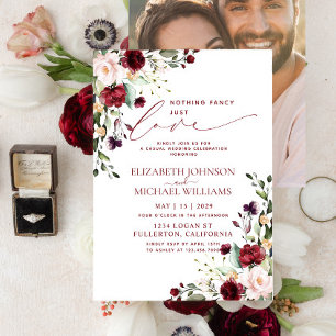 Invitation Rien de fantaisie Juste aimer Bourgogne Mariage ph