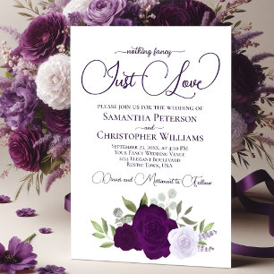 Invitation Rien De fantaisie Juste Amour Boho pourpre Mariage