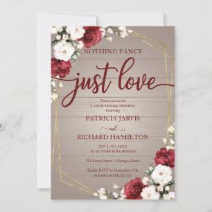 Invitation Rien de fantaisie Juste Amour Mariage géométrique