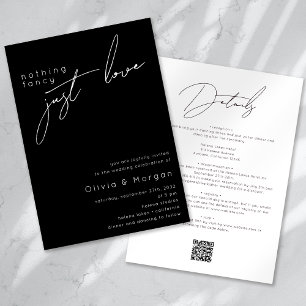 Invitation Rien de fantaisie Juste Amour Script QR Code Maria