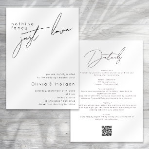 Invitation Rien de fantaisie Juste Amour Script QR Code Maria
