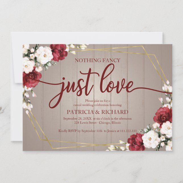 Invitation Rien de fantaisie, juste un mariage géométrique ru (Devant)