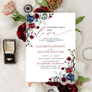 Invitation Rien de fantaisiste Juste Amour Bleu Marine Bourgo