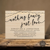 Rien De fantaisiste, Juste Amour, Mariage Elopemen
