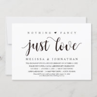 Rien De fantaisiste, Juste Amour, Mariage Elopemen