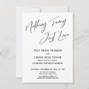 Invitation Rien De fantaisiste, Juste Amour Simple Typographi