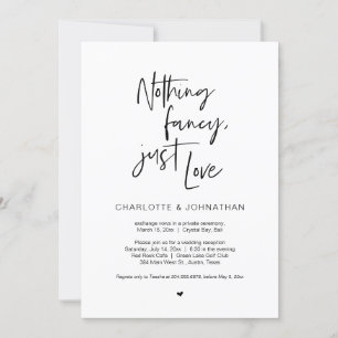 Invitation Rien de fantaisiste, juste de l'amour, Bleu marine