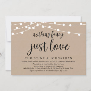 Invitation Rien de fantaisiste, juste de l'amour, évasion en 