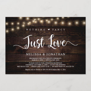 Invitation Rien de fantaisiste, juste de l'amour, évasion sou