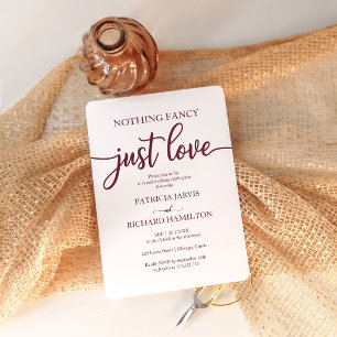 Invitation Rien de Fantaisiste, Juste de l'Amour Mariage Casu