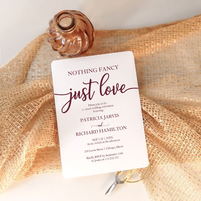Invitation Rien de Fantaisiste, Juste de l'Amour Mariage Casu (Créateur téléchargé)
